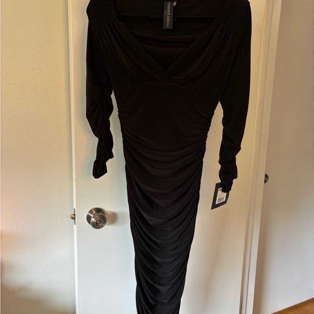 Norma Kamali Black Long Sleeve Dress